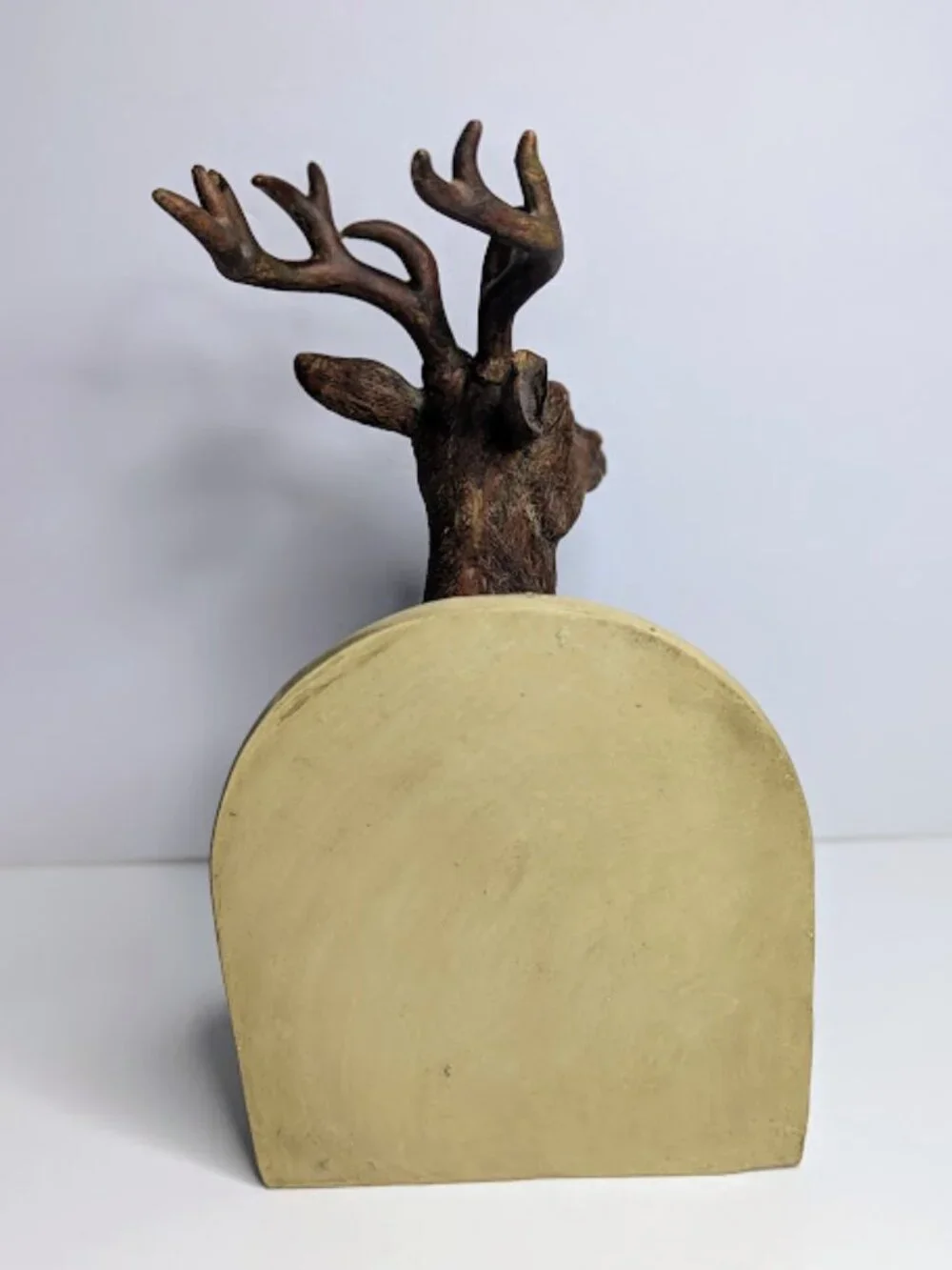 Rustic Deer Stag Buck Bookend Statue Cabin Lodge Woodland Decor